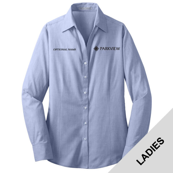 L640 - Ladies Crosshatch Easy Care Shirt Thumbnail