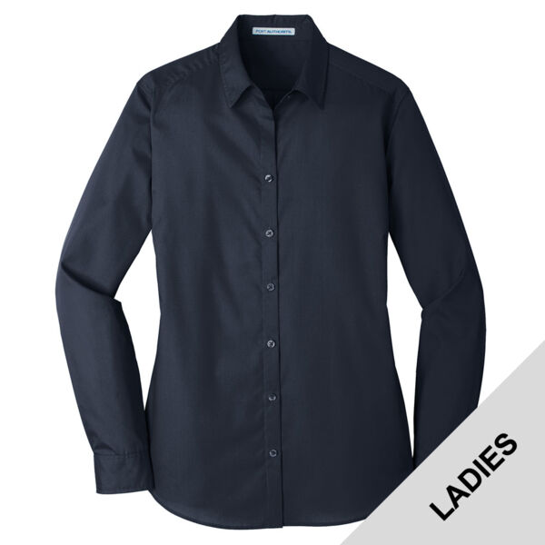 LW100 - Ladies Long Sleeve Poplin Shirt Thumbnail