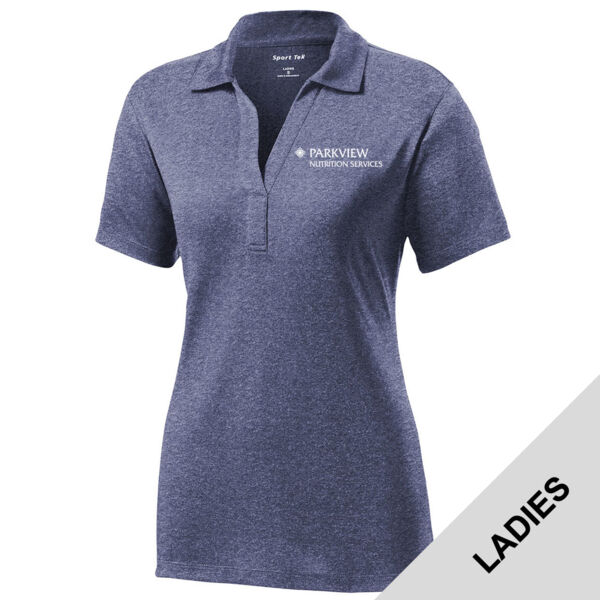 LST660 - S382E035 - EMB - Parkview Nutrition Services Ladies Heather Polo Thumbnail
