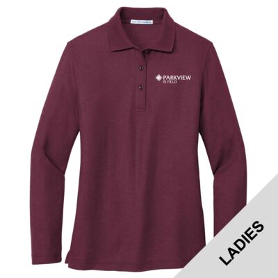 Parkview IS FIELD - Ladies Silk Touch Long Sleeve Polo Thumbnail
