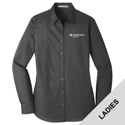 Parkview REGISTRATION - Ladies Long Sleeve Carefree Poplin Shirt Thumbnail