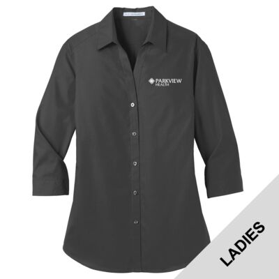 Parkview REGISTRATION - Ladies 3/4 Sleeve Carefree Poplin Shirt Thumbnail
