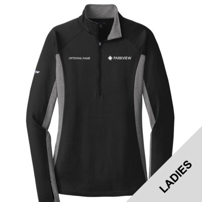 Parkview February - Ladies Sport Wick ® Stretch Contrast 1/2 Zip Pullover Thumbnail