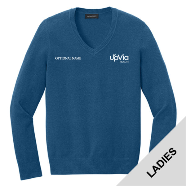 LSW2850 - EMB - UpVia Logo - Ladies V-Neck Sweater Thumbnail