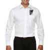 Men's Crown Collection® Solid Stretch Twill Woven Shirt Thumbnail
